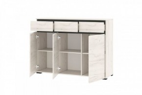 ГРЕТТА Комод 3С3Я 3дв, 3ящ (дуб крафт) в Нягани - nyagan.mebel24.online | фото 2