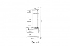 ГРЕТТА Прихожая (дуб сонома/ясень черный) в Нягани - nyagan.mebel24.online | фото 4
