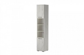 ИТАЛИЯ П-400 Пенал 2дв. (дуб крафт белый) в Нягани - nyagan.mebel24.online | фото 2