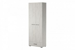 ИТАЛИЯ ШК1Я-800 Шкаф 2дв, 1ящ (дуб крафт белый) в Нягани - nyagan.mebel24.online | фото