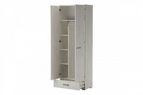 ИТАЛИЯ ШК1Я-800 Шкаф 2дв, 1ящ (дуб крафт белый) в Нягани - nyagan.mebel24.online | фото 2