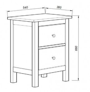 Комод 02 Кантри белый с двумя ящиками в Нягани - nyagan.mebel24.online | фото 3