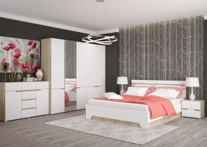 Комод 1200 АНТАЛИЯ (Сонома/Белый софт) в Нягани - nyagan.mebel24.online | фото 3