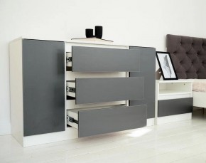 Комод 1200 Парус (Белый/Графит) в Нягани - nyagan.mebel24.online | фото 4