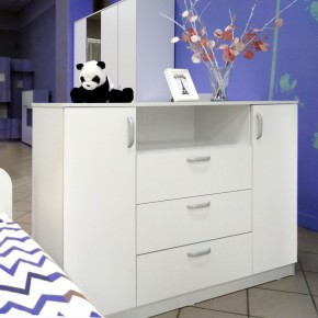 Комод 1400 Париж (Белый тиснение) в Нягани - nyagan.mebel24.online | фото 5