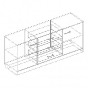 Комод 2 ств. с 3 ящиками "Милана" в Нягани - nyagan.mebel24.online | фото 2
