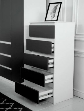 Комод 600 Парус (Белый/Графит) в Нягани - nyagan.mebel24.online | фото 2