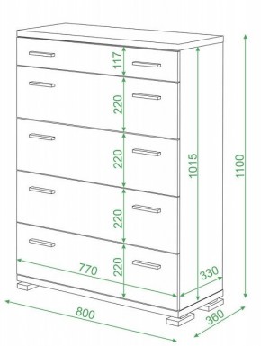 Комод Домино КМ-1 в Нягани - nyagan.mebel24.online | фото 2