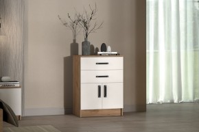 Комод Эконом (Дуб крафт золотой/Белый текстурный) в Нягани - nyagan.mebel24.online | фото 3