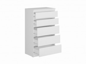 Комод КАСТОР с пятью ящиками, цвет белый в Нягани - nyagan.mebel24.online | фото 2