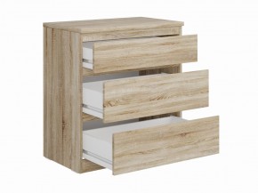 Комод КАСТОР с тремя ящиками, цвет Дуб Сонома в Нягани - nyagan.mebel24.online | фото 2
