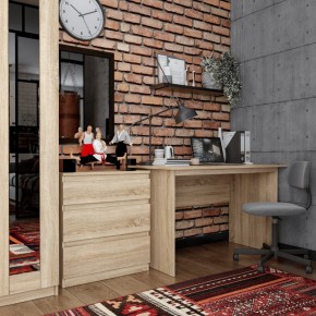 Комод КАСТОР с тремя ящиками, цвет Дуб Сонома в Нягани - nyagan.mebel24.online | фото 3