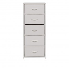 Комод Leset Линкс 5 ящ. (к/з), Каркас Белый, ящики Белые в Нягани - nyagan.mebel24.online | фото 1