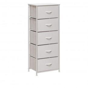 Комод Leset Линкс 5 ящ. (к/з), Каркас Белый, ящики Белые в Нягани - nyagan.mebel24.online | фото 3