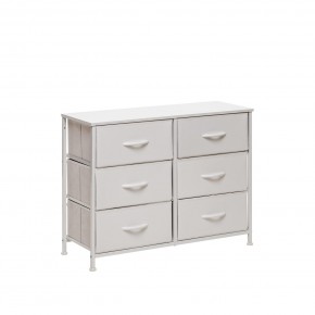Комод Leset Линкс 6 ящ. (к/з), Каркас Белый, ящики Белые в Нягани - nyagan.mebel24.online | фото 3