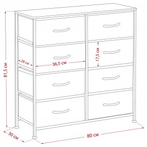 Комод Leset Линкс 8 ящ. (к/з), Каркас Белый, ящики Белые в Нягани - nyagan.mebel24.online | фото 8
