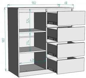 Комод Мальта K115 в Нягани - nyagan.mebel24.online | фото 2