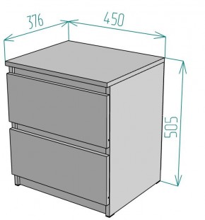 Комод Malta light K127 (тумба прикроватная) в Нягани - nyagan.mebel24.online | фото 2