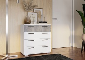 Комод Стандарт-5 NEW (белый/цемент светлый) в Нягани - nyagan.mebel24.online | фото 3