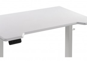 Компьютерный стол Маркос с механизмом подъема 120х75х75 белый / шагрень белая в Нягани - nyagan.mebel24.online | фото 6