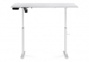 Компьютерный стол Маркос с механизмом подъема 140х80х75 белый / шагрень белая в Нягани - nyagan.mebel24.online | фото 4