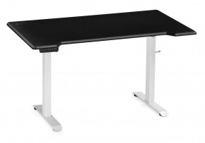 Компьютерный стол Маркос с механизмом подъема 140х80х75 черная шагрень / белый в Нягани - nyagan.mebel24.online | фото 2