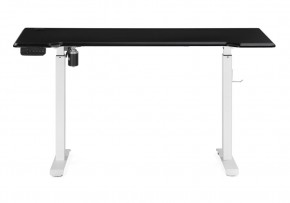 Компьютерный стол Маркос с механизмом подъема 140х80х75 черная шагрень / белый в Нягани - nyagan.mebel24.online | фото 3