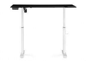 Компьютерный стол Маркос с механизмом подъема 140х80х75 черная шагрень / белый в Нягани - nyagan.mebel24.online | фото 4