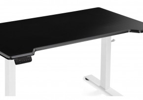 Компьютерный стол Маркос с механизмом подъема 140х80х75 черная шагрень / белый в Нягани - nyagan.mebel24.online | фото 6