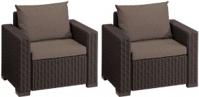 Комплект кресел Калифорния (California chair) коричневые в Нягани - nyagan.mebel24.online | фото 2