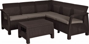 Комплект мебели угловой Корфу Релакс Сет (CORFU II RELAX SET) коричневый в Нягани - nyagan.mebel24.online | фото 2