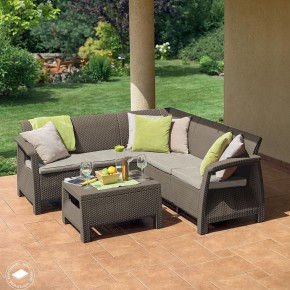 Комплект мебели угловой Корфу Релакс Сет (CORFU II RELAX SET) коричневый в Нягани - nyagan.mebel24.online | фото 4