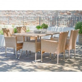 Комплект плетеной мебели AM-196/T196 Beige 4Pcs (4+1) в Нягани - nyagan.mebel24.online | фото 2