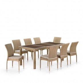 Комплект плетеной мебели T365/Y380B-W65 Light Brown (8+1) в Нягани - nyagan.mebel24.online | фото 1