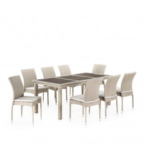 Комплект плетеной мебели T365/Y380C-W85 Latte (8+1) + подушки в Нягани - nyagan.mebel24.online | фото 1