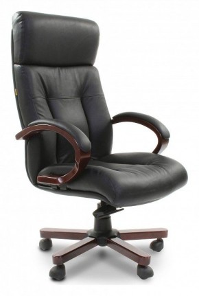 Кресло для руководителя Chairman 421 черный/орех темный, черный в Нягани - nyagan.mebel24.online | фото 1