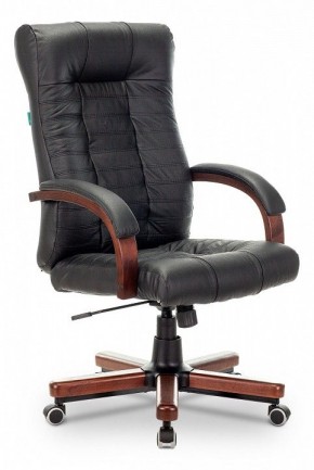 Кресло для руководителя KB-10WALNUT/B/LEATH в Нягани - nyagan.mebel24.online | фото