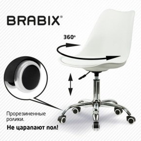 Кресло стул BRABIX "Eames MG-310 CH", хром, пластик белый, экокожа белая, 532923 в Нягани - nyagan.mebel24.online | фото 7