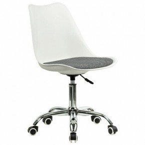 Кресло стул BRABIX "Eames MG-310 CH", хром, пластик белый, ткань серая, 532924 в Нягани - nyagan.mebel24.online | фото 2