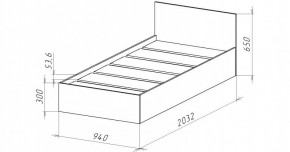 НИЦЦА-13 Кровать 900 с настилом ЛДСП (НЦ.13) в Нягани - nyagan.mebel24.online | фото 3