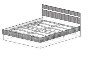 ОЛИВИЯ Кровать 1600 с основанием и ПМ в Нягани - nyagan.mebel24.online | фото 4