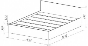 НИЦЦА-14 Кровать 1600 с настилом ЛДСП (НЦ.14) в Нягани - nyagan.mebel24.online | фото 3