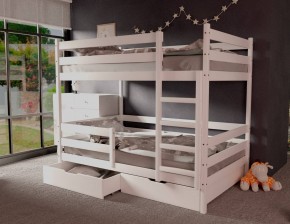 Кровать двухъярусная без крыши 80*160 Белый в Нягани - nyagan.mebel24.online | фото