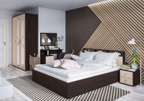 Кровать Ненси-2 1.6 Настил из ЛДСП венге/дуб молочный в Нягани - nyagan.mebel24.online | фото 2
