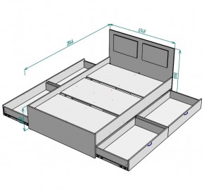 Кровать Ольга L37 (1200) 4 ящика в Нягани - nyagan.mebel24.online | фото 2
