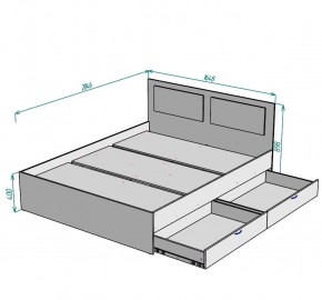 Кровать Ольга L39 (1600) 2 ящика в Нягани - nyagan.mebel24.online | фото 2