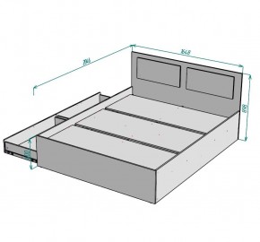 Кровать Ольга L40 (1600) 2 ящика в Нягани - nyagan.mebel24.online | фото 2