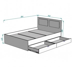 Кровать Ольга L41 (1400) 2 ящика в Нягани - nyagan.mebel24.online | фото 2