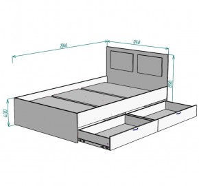 Кровать Ольга L45 (1200) 2 ящика в Нягани - nyagan.mebel24.online | фото 2
