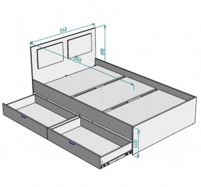 Кровать Ольга L46 (1200) 2 ящика в Нягани - nyagan.mebel24.online | фото 2